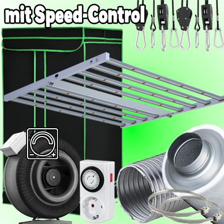 LED GROWBOX SET "SPEED" - 120x120x200cm - sunLIGHT 1000Watt