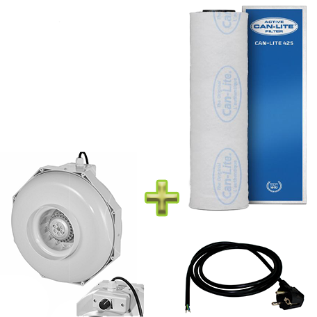Can-Fan Belüftungsset 125mm/370m³ - 4-Stufen (dimmbar)