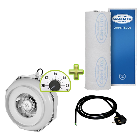 Can-Fan Belüftungsset 125mm/370m³ - temperaturregulierbar
