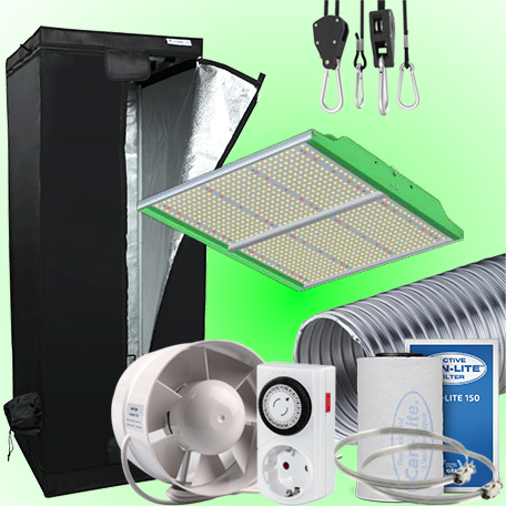 LED GROWBOX SET HL60 - 60x60x160cm - SUN FORCE 200W