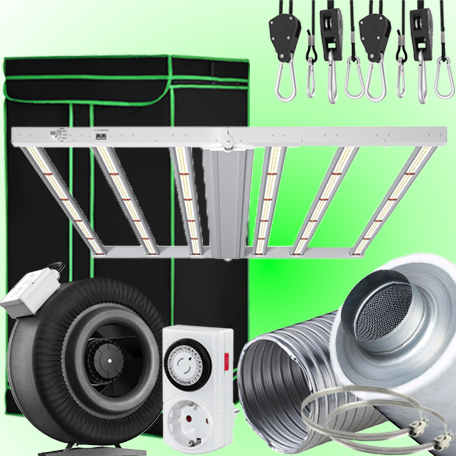 LED GROWBOX SET GP120 - 120x120x200cm - sunLIGHT 800W