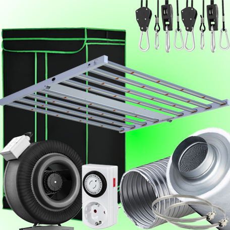 LED GROWBOX SET GP150 - 150x150x200cm - sunLIGHT 1000Watt