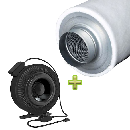 SafeLine Belüftungsset Inline-Fan 200mm/1150m³ - dimmbar