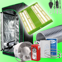 (Bild für) LED GROWBOX SET GP60 - 60x60x160cm - ECO FORCE 100W 