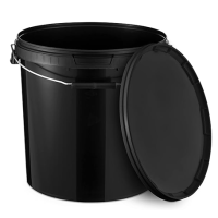 Eimer / Kübel 5L mit Griff und Deckel - schwarz (Bild für) Eimer / Kübel 5L mit Griff und Deckel - schwarz
