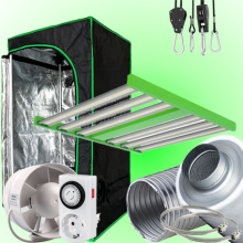 (Bild für) LED GROWBOX SET GP90 - 90x90x180cm - ECO FORCE 300W