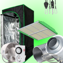 (Bild für) LED GROWBOX SET GP90 - 90x90x180cm - SUN FORCE 200W