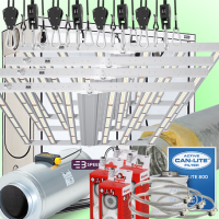 (Bild für) LED GROWBOX SET Q240+ - 240x240x220cm - 4x sunLIGHT 720W 