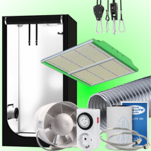 (Bild für) LED GROWBOX SET HS40 - 40x40x120cm - SUN FORCE 200W 