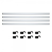 (Bild für) HomeLab Fixture Poles 4 Stangen 100cm + 8 Haken Kurz (22mm)