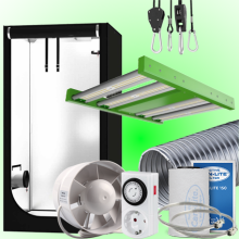 (Bild für) LED GROWBOX SET HS40 - 40x40x120cm - ECO FORCE 100W
