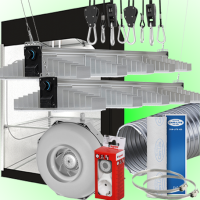 (Bild für) LED GROWBOX SET DR150 - 150x150x235 - Sanlight EVO5 (150) 320W