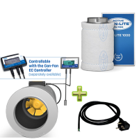 (Bild für) Q-MAX EC schallgedämmtes Belüftungsset 200mm/1203m³ - °C & rlF%