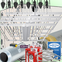 (Bild für) LED GROWBOX SET Q300+ - 300x300x220cm - 4x sunLIGHT 720W 