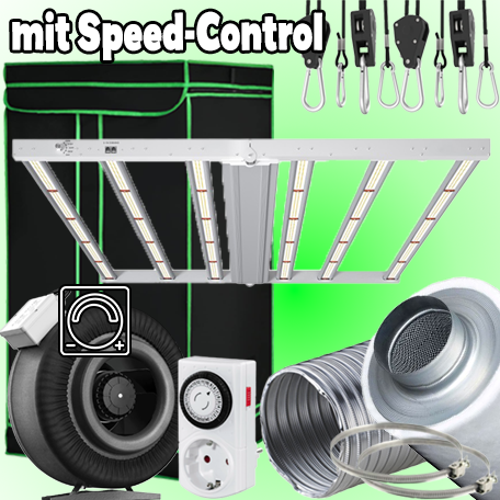(Bild für) LED GROWBOX SET "SPEED" - 150x150x200cm - sunLIGHT 800W 