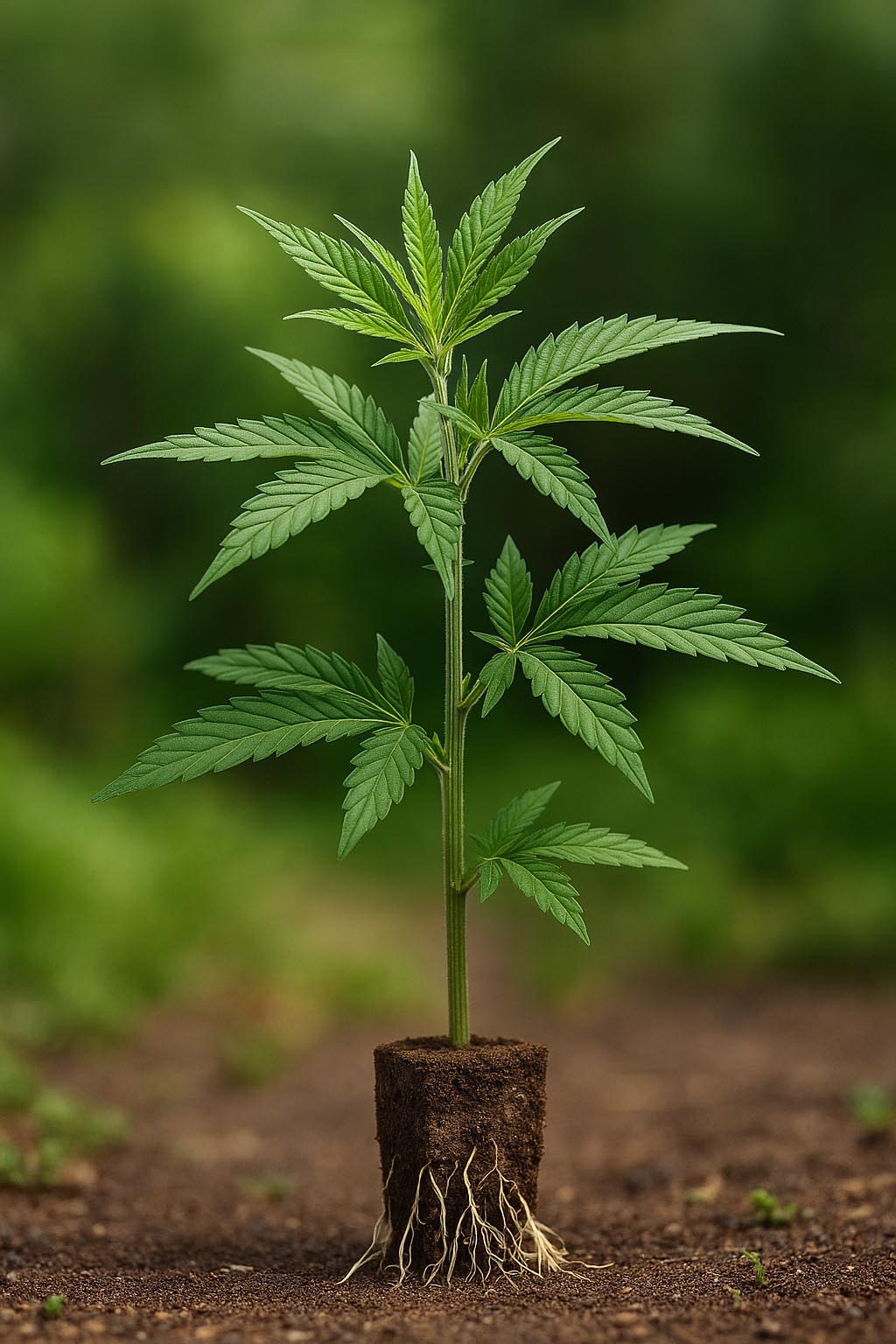 Bewurzelnder Steckling im Würfel