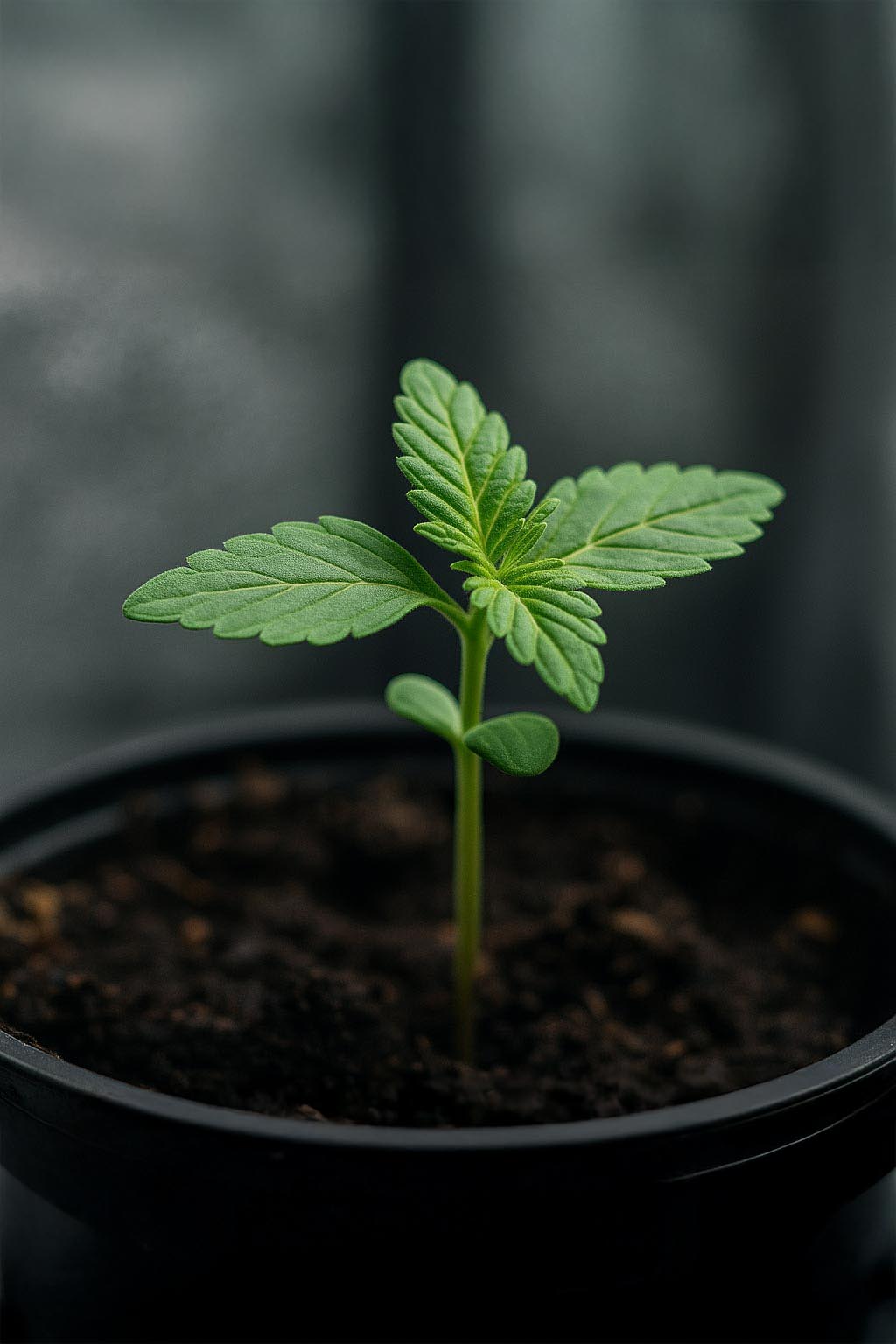 Gesunder Hanf-Sämling